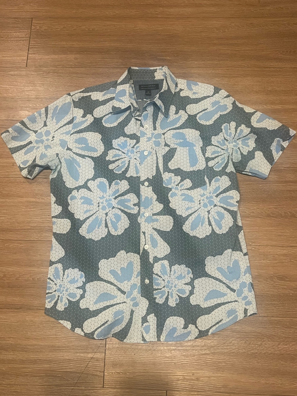 Banana Republic Kids Blue & White Floral Button-Up Dress
